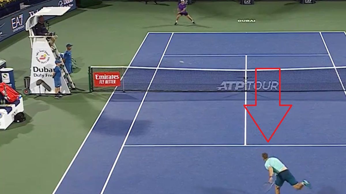 Twitter / Tennis TV / Hubert Hurkacz w meczu z Christopherem O'Connellem