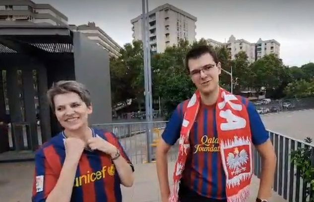 Polscy kibice na Camp Nou