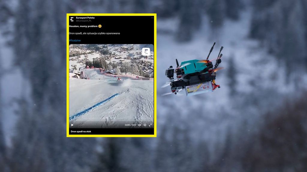 Getty Images / Guenther Iby/SEPA.Media / Podczas Pucharu Świata w narciarstwie alpejskim na trasę spadł dron