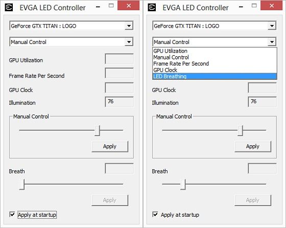 EVGA LED Controller aplikacja zrzut ekranu
