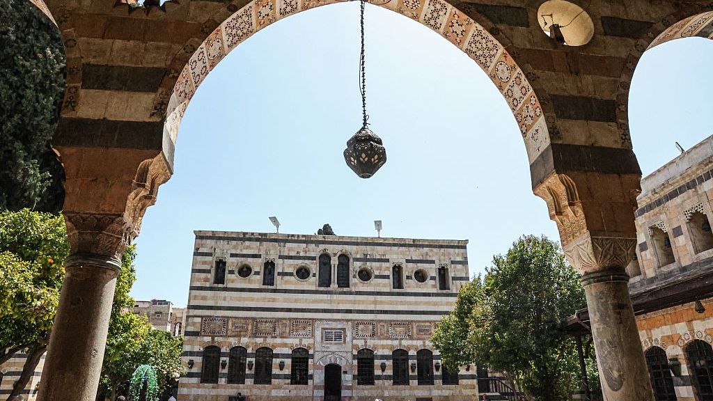Azm Palace in Damascus stands out with its architecture that combines traditional Arab and Ottoman stylesâââââââ
DAMASCUS, SYRIA - APRIL 13: A view of the Azm Palace built in the 17th century during the Ottoman period in Damascus, Syria on April 13, 2026. Palace stands out with its architecture that combines traditional Arab and Ottoman styles. Today, the palace serves as a museum and offers visitors the opportunity to explore Damascusâ cultural and architectural heritage through its exhibits and folk art displays. (Photo by Izz Aldien Alqasem/Anadolu via Getty Images)
Anadolu
ottoman period, culture, traidional