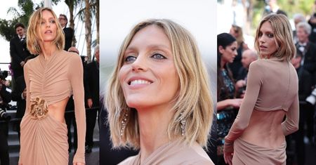Anja Rubik ODSŁANIA CIAŁO, pozując w mocno wyciętej kreacji Saint Laurent (ZDJĘCIA)