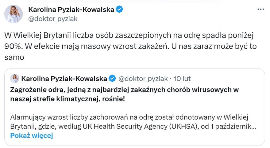 Ekspertka od chorób zakaźnych ostrzega przed utratą odporności grupowej.