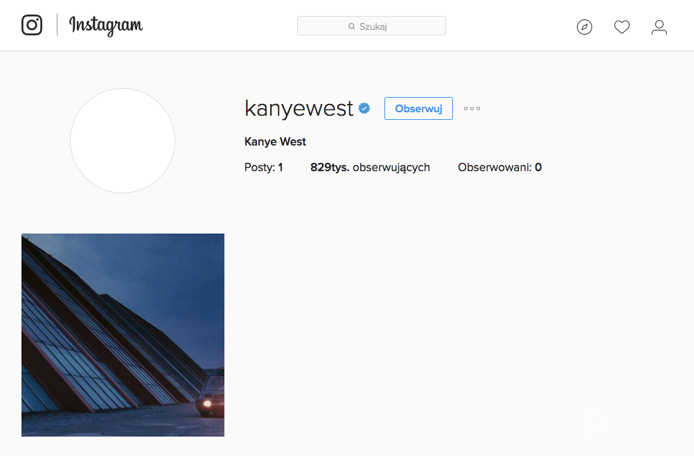 Kanye West ma Instagram