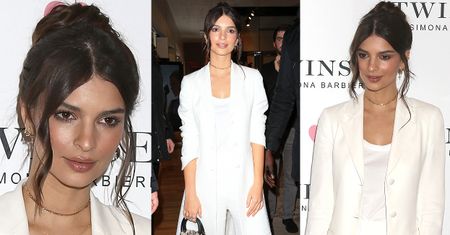 Skromna Ratajkowski cała na biało