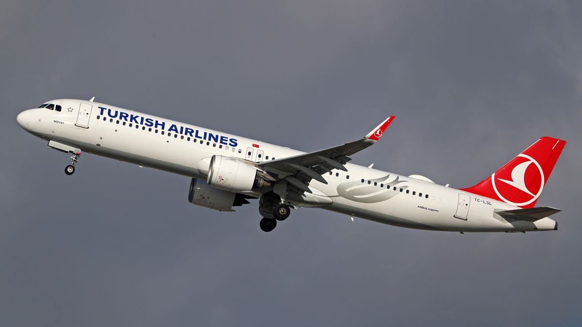 An Airbus A321-271NX from Turkish Airlines takes off from Barcelona airport in Barcelona, Spain, on January 9, 2024. (Photo by Joan Valls/Urbanandsport /NurPhoto via Getty Images)
