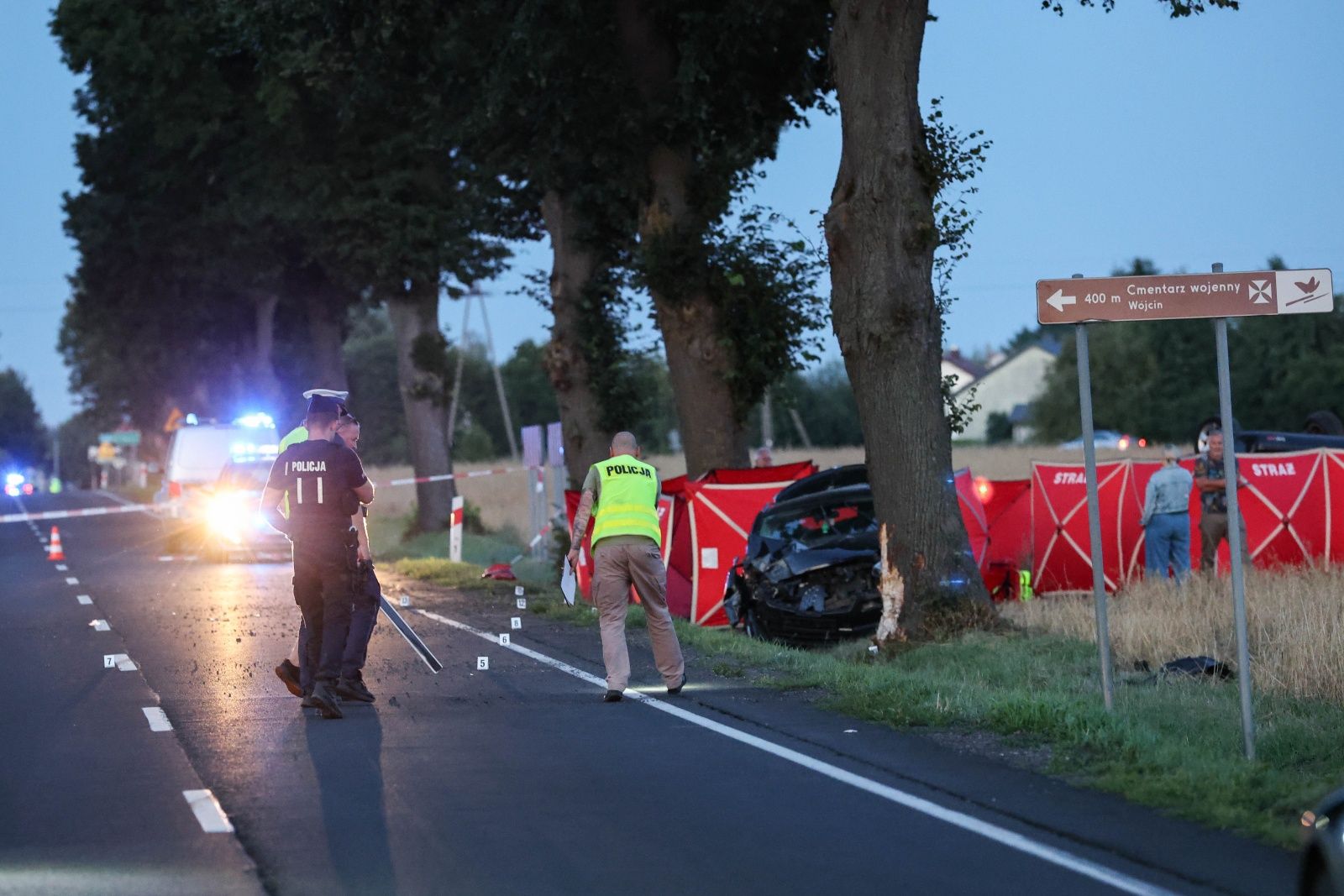 Miejsce tragicznego wypadku.