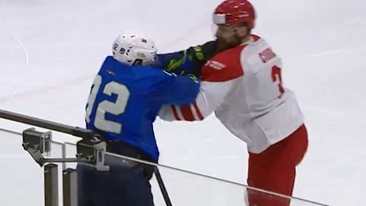 Twitter / TVP Sport / bójka podczas meczu Polska - Słowenia