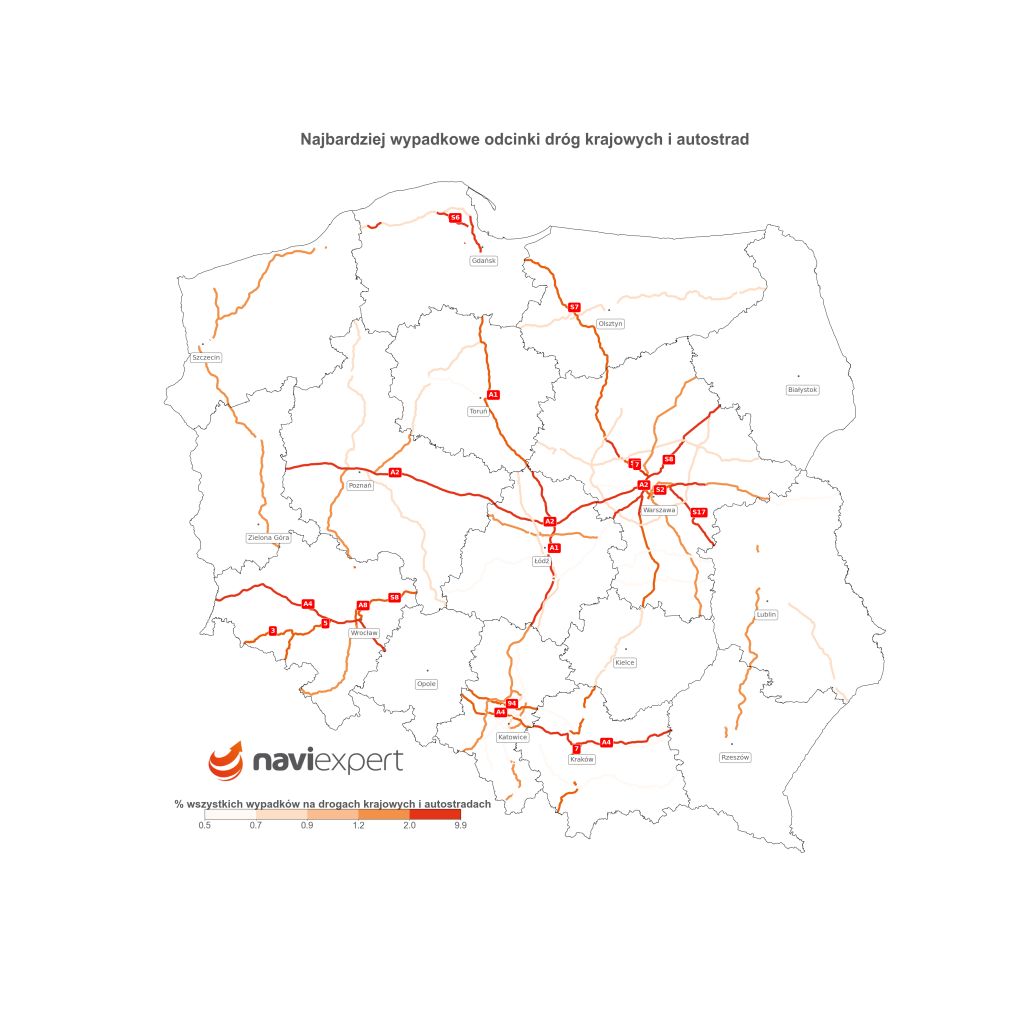 Na czerwonych drogach rok temu wypadków było dużo, a kontroli niewiele