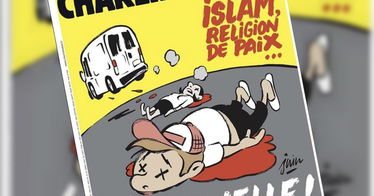 "Islam religią pokoju... wiecznego". Szokująca okładka "Charlie Hebdo"