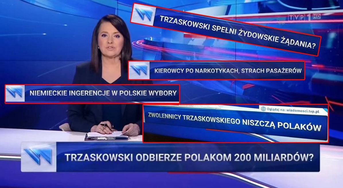 Paski "Wiadomości" bywają tak kuriozalne, że trudno odróżnić oryginał od fejków