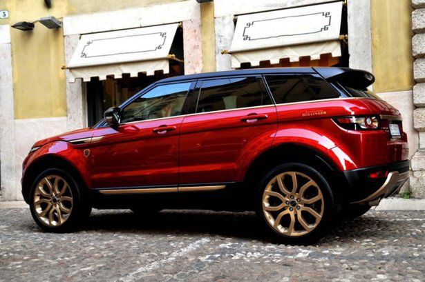 Range Rover i Bollinger - szampański Evoque