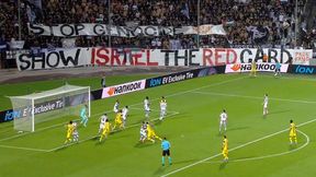 Kibice z jasnym przekazem ws. Izraela. "Pokażmy czerwoną kartkę"