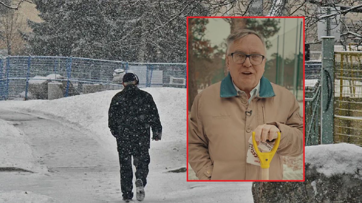 Profesor tłumaczy, jak posypywać chodniki