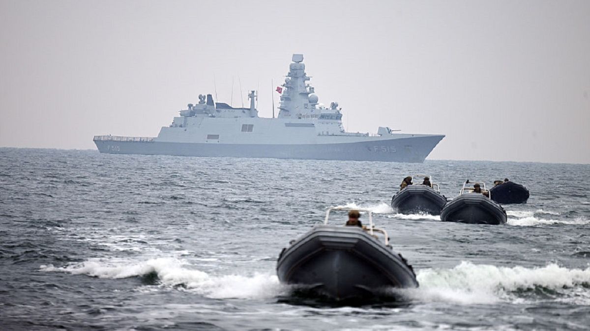 NATO's Steadfast Dart 2026 exercise
GERMANY - FEBRUARY 17: TCG Orucreis frigate along with Bayraktar TB3 armed unmanned aerial vehicle (UCAV), TCG Anadolu, amphibious assault ship of the Turkish Navy, successfully carry out their first operational demonstration abroad during the NATO Steadfast Dart-2026 drill at Baltic Sea in northern Germany on February 17, 2026. (Photo by Dursun Aydemir/Anadolu via Getty Images)
Anadolu
exercise, turkish armed forces, steadfast dart 2026, turkish navy