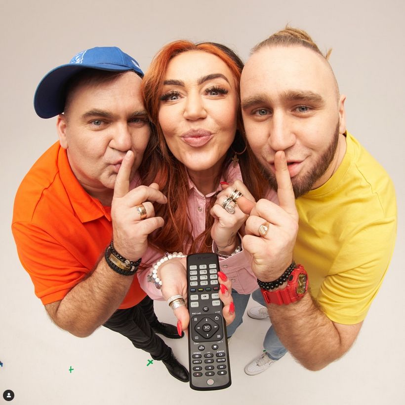 Agnieszka Kotońska z mężem i synem