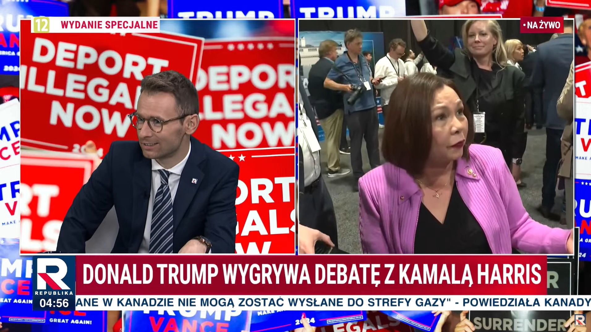 Niemal zaraz po debacie Telewizja Republika wskazała zwycięzcę