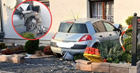 Pijana wjechała autem z impetem w dom. Aż pękła ściana. Jest nagranie