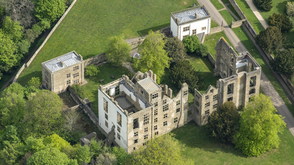 Hardwick Old Hall, a ruined early 16th century Great Hall, Derbyshire, 2025. Creator: Robyn Andrews. (Photo by Historic England Archive/Heritage Images via Getty Images)