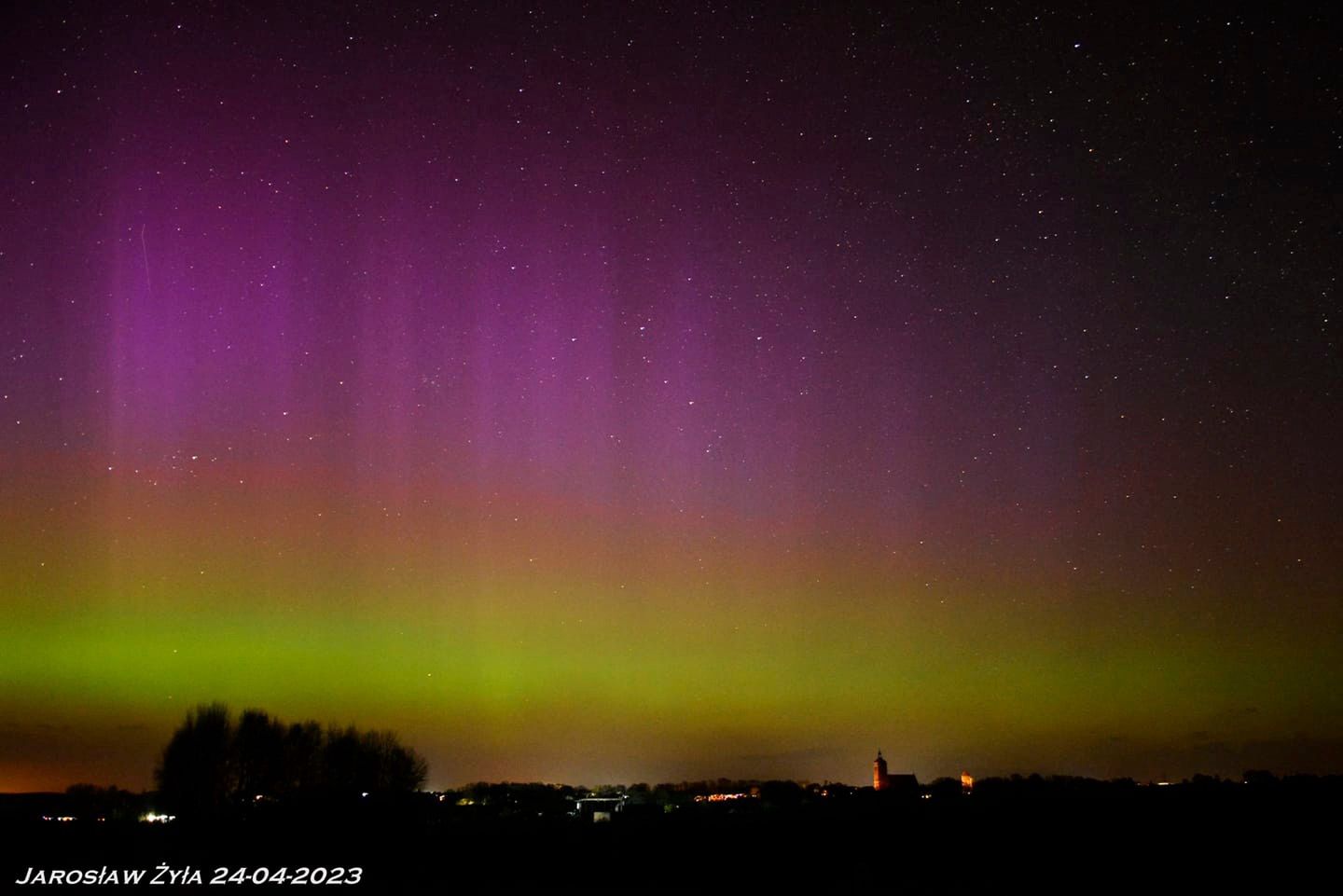 Zorza polarna nad Polską