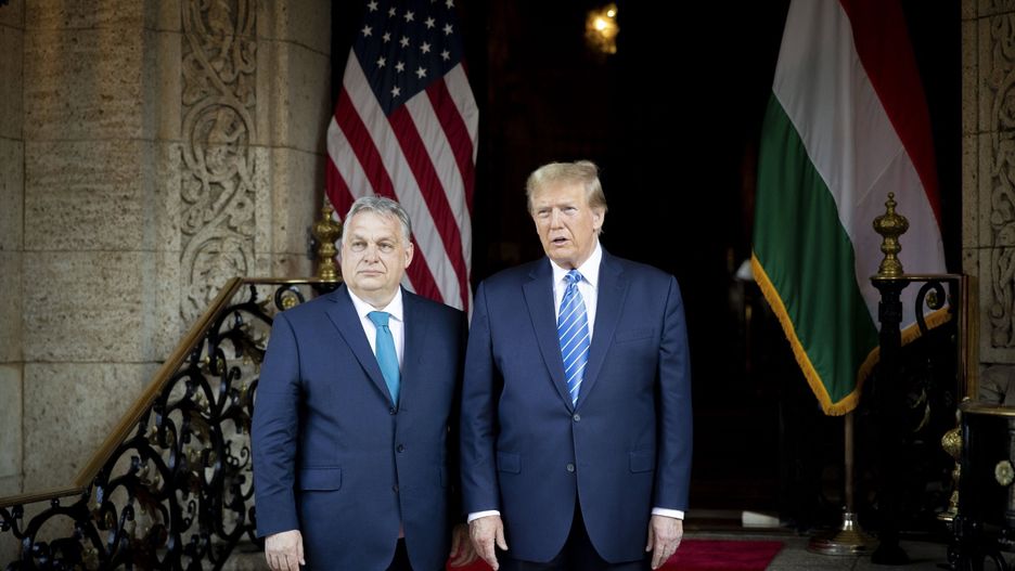 Premier Węgier Viktor Orban i były prezydent oraz kandydat na prezydenta USA Donald Trump