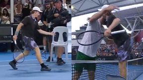 Przegrał mecz. Nagle chwycił za krzesło. Zobacz, co zrobił