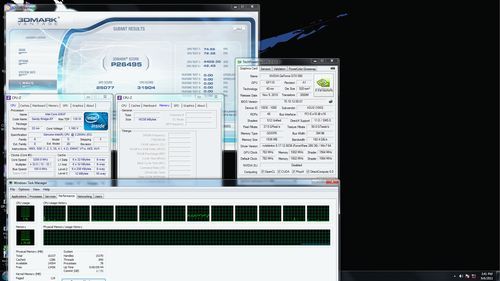 wyniki wydajności procesora Intel Core i7 3930K w benchmarku 3DMark Vantage
