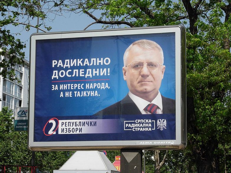 Vojislava Szeszelj na plakatach wyborczych