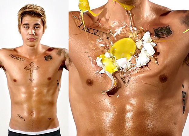 NAGA KLATA Biebera obrzucona jajkami! (ZDJĘCIA)