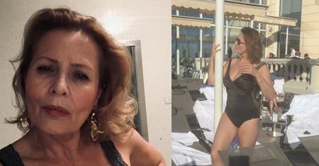 65-letnia Szapołowska pozuje przy rurze w kostiumie kąpielowym. Fani: "BOGINI PIĘKNA!"
