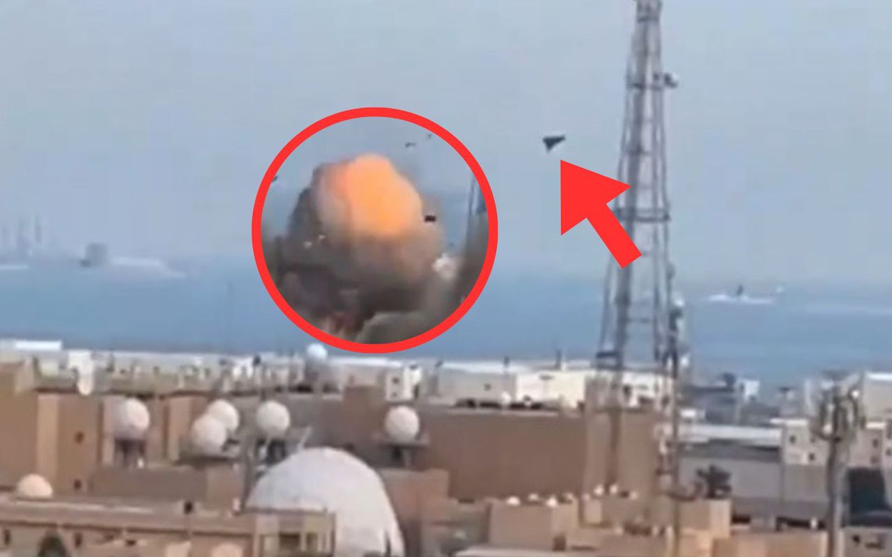 Leciał nad bazą w Bahrajnie. Po chwili potężny wybuch