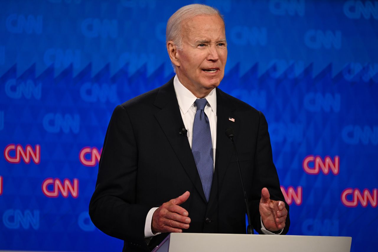 Joe Biden took the floor after the debate