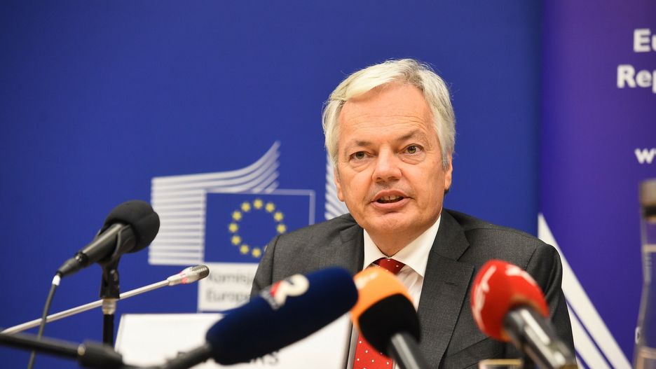 Konferencja komisarza UE Didiera Reyndersa19.11.2021 Warszawa Konferencja komisarza UE ds sprawiedliwosci Didiera Reyndersa n/z Didier Reynders  fot. Zbyszek Kaczmarek/REPORTERZbyszek Kaczmarek/REPORTER