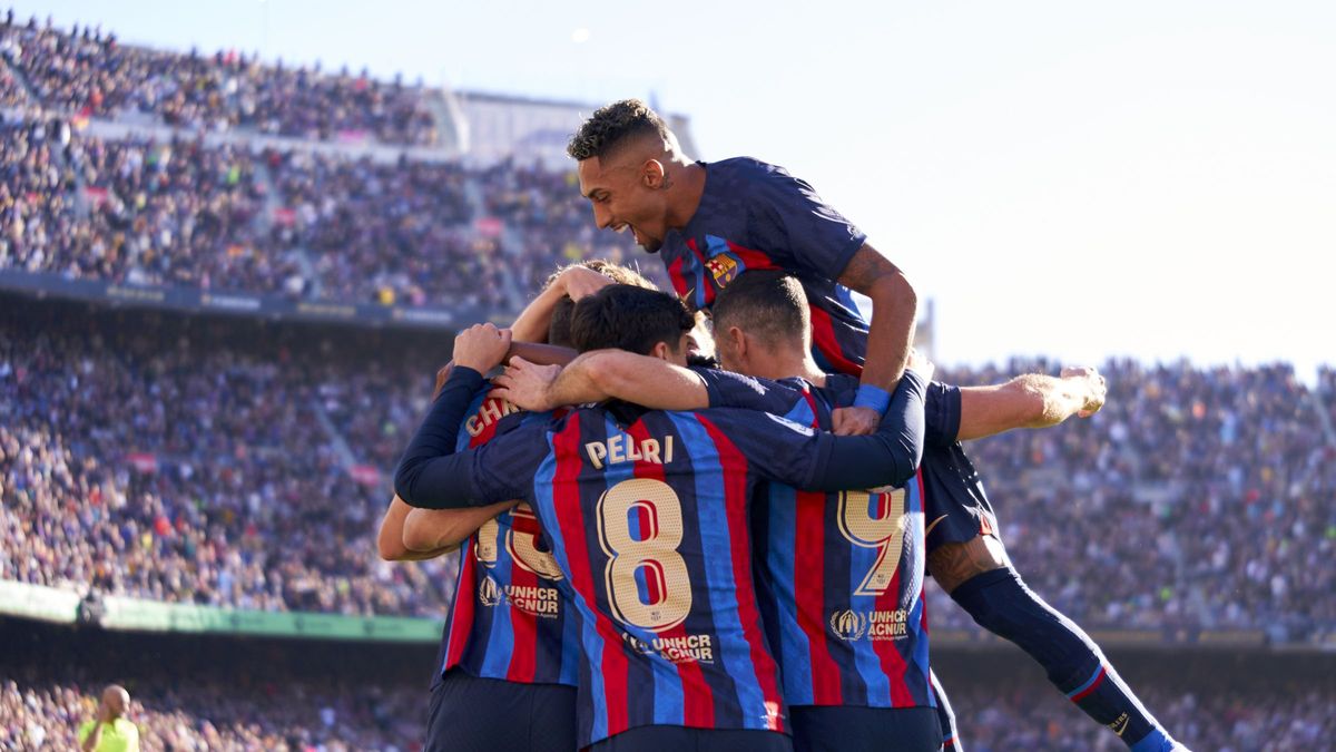 radość piłkarzy FC Barcelony