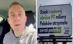 "To oszustwo". Pokazał rządowe bilbordy, złoży wniosek do prokuratury