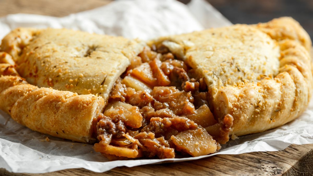 Domowe pierogi kornwalijskie nie mieć uporządkowanego wnętrza