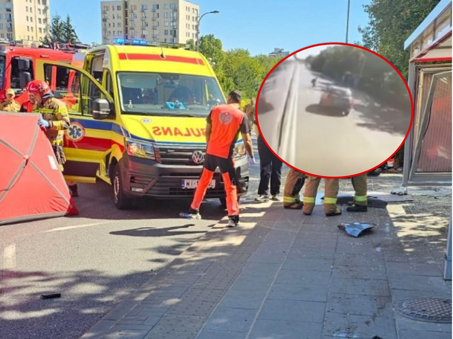 Wypadek na Woronicza. Wstrząsające nagranie krąży w sieci