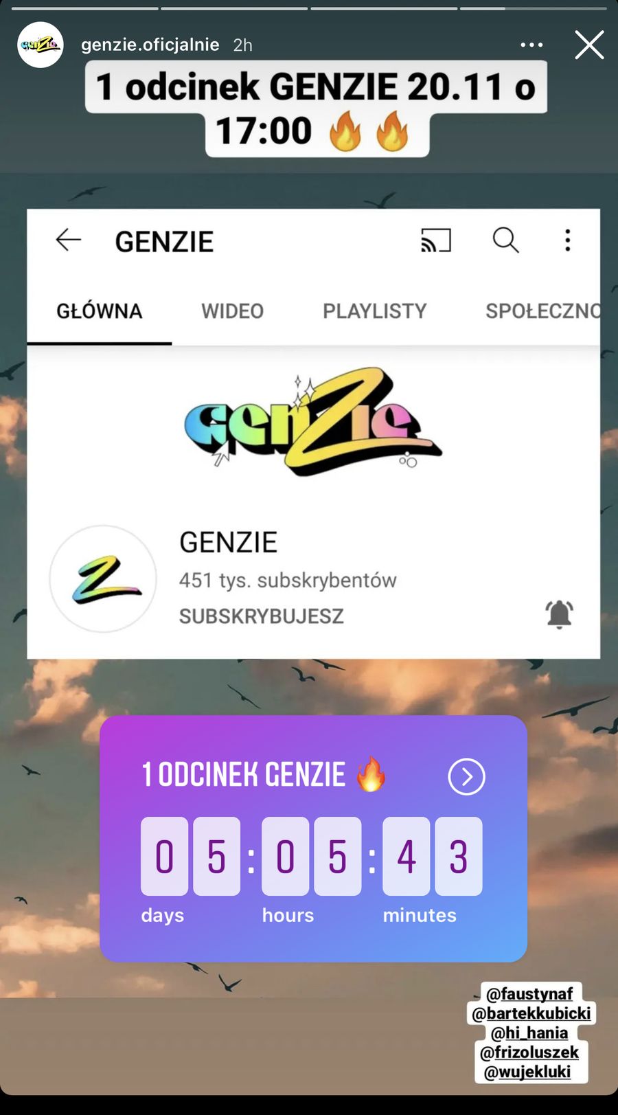 Start projektu Genzie