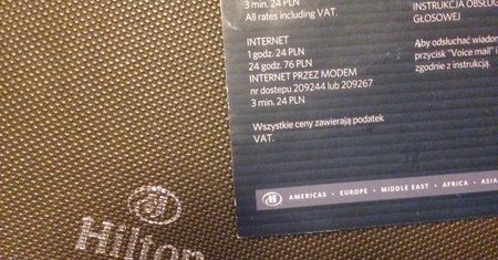 24 zł za trzy minuty Internetu — tylko w Hiltonie?