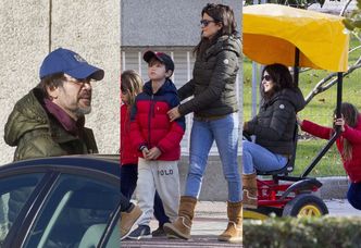 Penelope Cruz i Javier Bardem na gokartach z dziećmi (ZDJĘCIA)