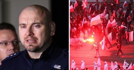 "Ewakuowano 42 osoby". Policja tłumaczy akcję na marszu