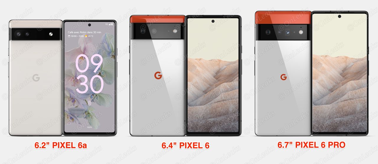 Pixel 6a, 6 i 6 Pro: porównanie wymiarów