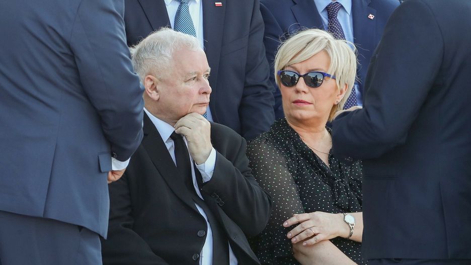 Jarosław Kaczyński i Julia Przyłębska, prezes TK