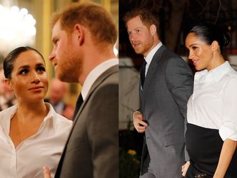 Książę Harry i ciężarna Meghan zachwycają na czerwonym dywanie charytatywnej gali (FOTO)