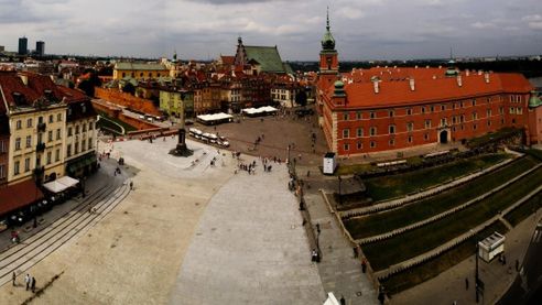 Imponująca panorama Warszawy wykonana z balonu i latawca 1