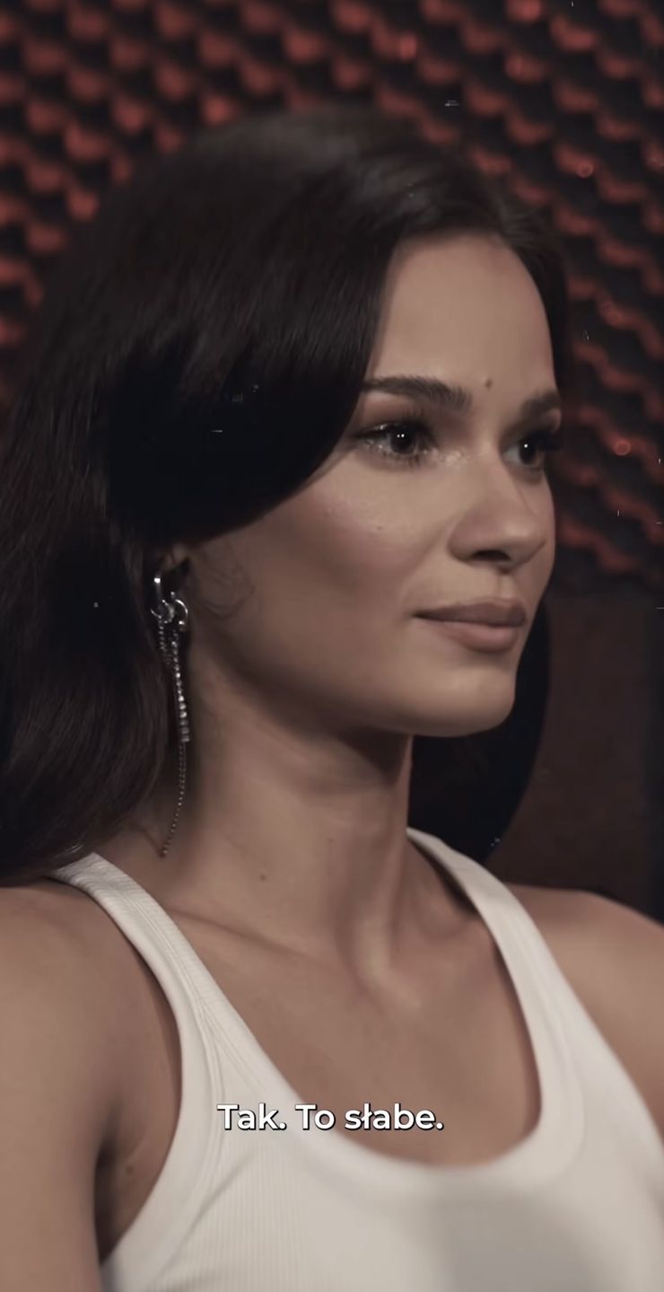 Natalia Szroeder podczas rozmowy 