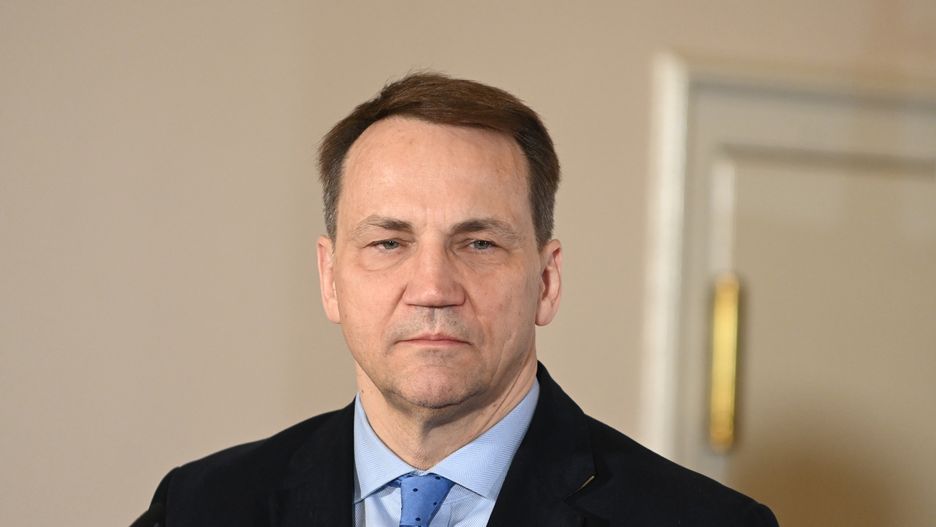 PRAGUE, CZECH REPUBLIC - 2024/03/21: Polish foreign minister Radoslaw Sikorski seen during the joint press conference after the meeting of V4 foreign ministers. Foreign ministers of the Czech Republic, Slovakia, Poland and Hungary meets at the meeting in Prague hosted by the current Czech presidency of the Visegrad Group (V4). The main topics discussed during meeting are: Russia's war against Ukraine, situation in the Middle East region and the enlargement of the European Union. Visegrad group (V4) was established in 1991 and consists of 4 countries from Central Europe: Czech republic, Slovakia, Hungary and Poland. (Photo by Tomas Tkacik/SOPA Images/LightRocket via Getty Images)