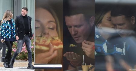 Małgorzata Rozenek zajada się pizzą i tuli Radosława Majdana na randce (ZDJĘCIA)