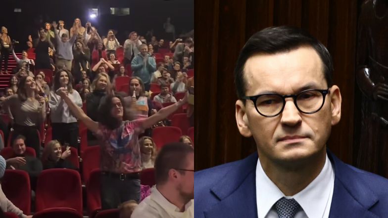 Obrady Sejmu pokazano w kinie. Tak publiczność zareagowała na wynik głosowania za wotum zaufania dla Morawieckiego (WIDEO)