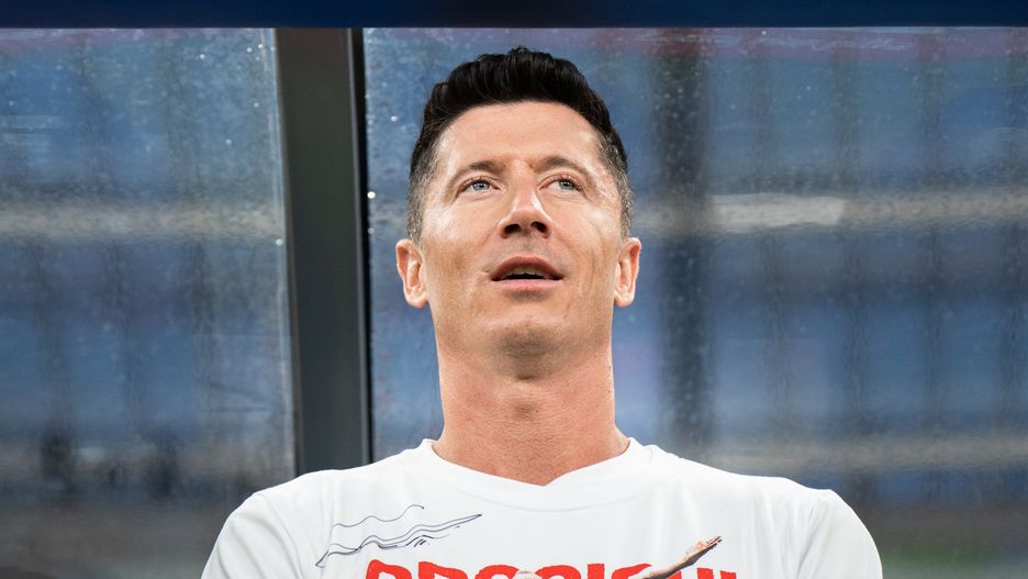 Robert Lewandowski appears before the international friendly match between Poland and Moldova at Silesian Stadium in Chorzow, Poland, on June 6, 2025. This game is part of preparations for upcoming FIFA World Cup European qualifying matches. (Photo by Marcin Golba/NurPhoto via Getty Images)